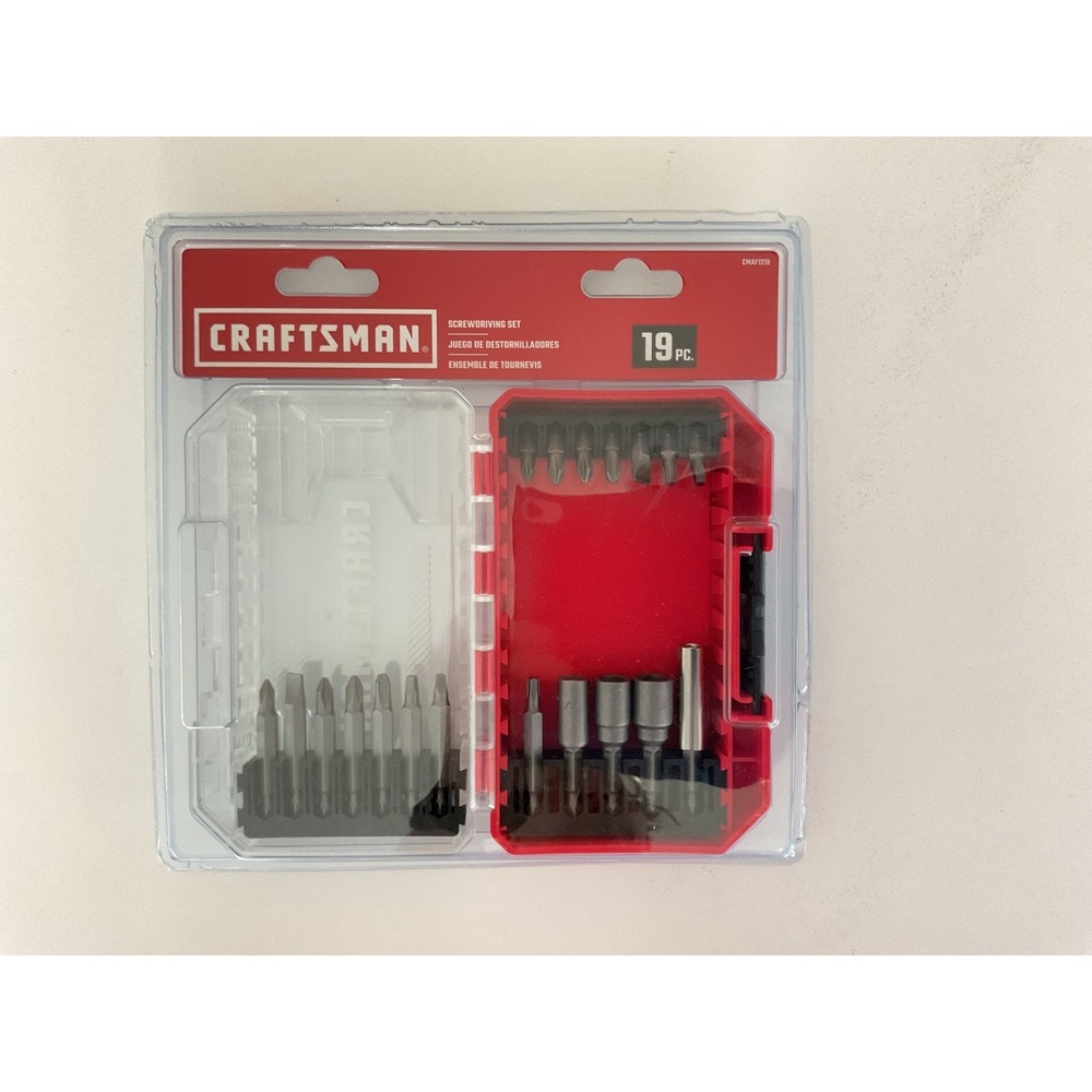 Craftsman 19-Piece Screwdriver Bit Set With‎ Plastic Hard Case - NEW!!!